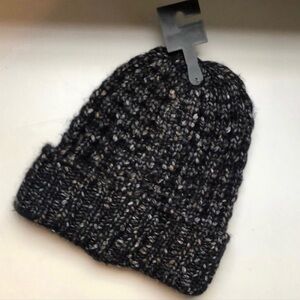 New Sonoma Hat Women’s Winter Waffle Stitch Charcoal Black Supercozy Beanie Hat